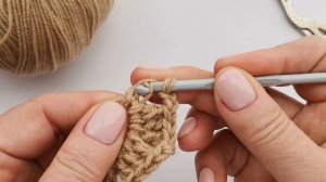 Вязание крючком Чепчик бк. 1 ряд