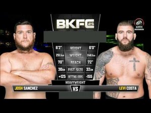 Леви Коста в первом раунде уложил нокаутом Джоша Санчеза. Bare Knuckle FC