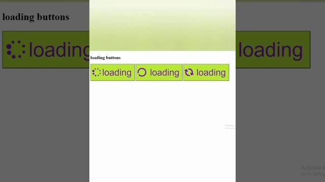 loading buttons| using html,css