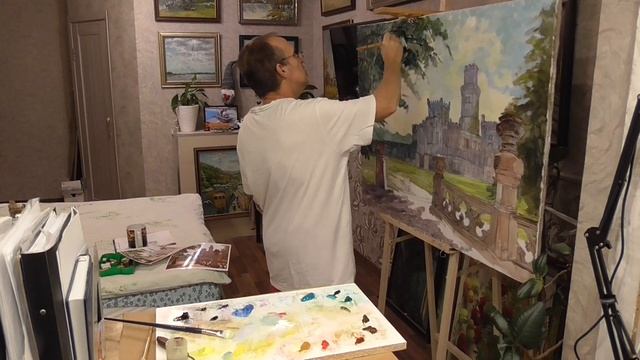 Полный процесс создания картины "Замок". Часть - 4. #art #artist #painting #живопись #жизньхудожник