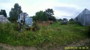 Заводим мтз 82 с толкача