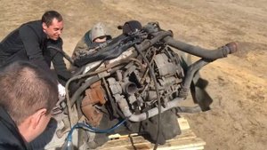 Заводим двигатель Ман l2000 на земле