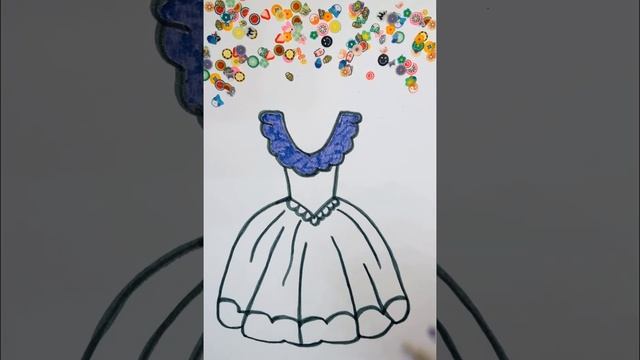Как нарисовать Платье##просто рисуем ## How to draw a dress## смотреть онлайн
