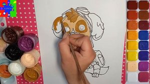 Как нарисовать Скай из мультика Щенячий патруль.Paw patrol drawing Skye. Простые рисунки для детей.