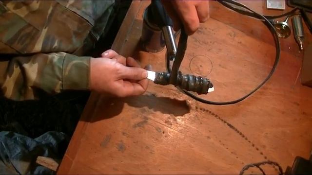 Как сделать пластмассовую ручку на нож Без клепок смотреть онлайн