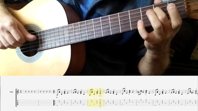 Lesson rock and roll boogie on Classical Guitar - Рок-н-ролл в стиле буги