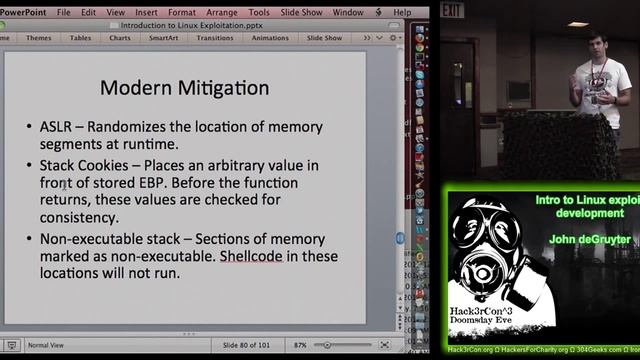 Hack3rcon 3   12 Intro to Linux exploit development   John deGruyter