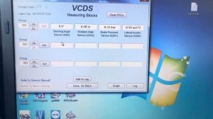 VW Audi steering angle sensor calibration Bosch 8.0 ABS System Fault code 01826