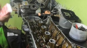 BMW E34 M50 ДВС 2 5 л замена прокладки гбц Часть 2