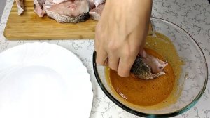 Стейки толстолобика в духовке. Секрет в маринаде!!!
