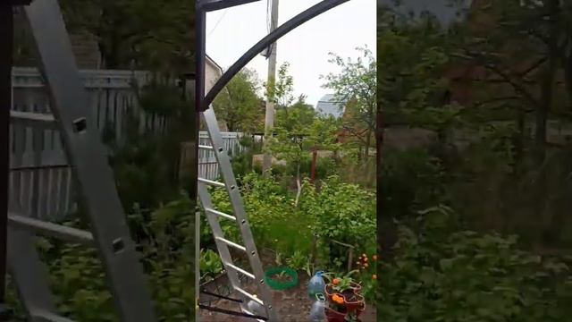 Установка козырька на одном столбе к дому. смотреть онлайн