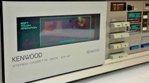 Винтажная компактная кассетная дека Kenwood KX-42 с двумя головками, 1984 год выпуска-Япония