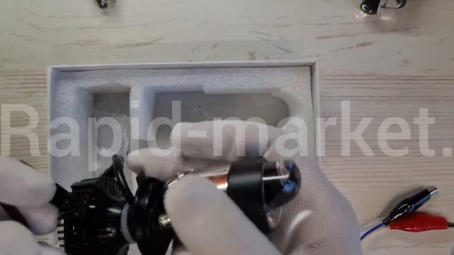 Светодиодные Bi-Led линзы UBC Matrix P10 H4 MINI 5500K 20 000 Lm распаковка, проверка, подключение. смотреть онлайн