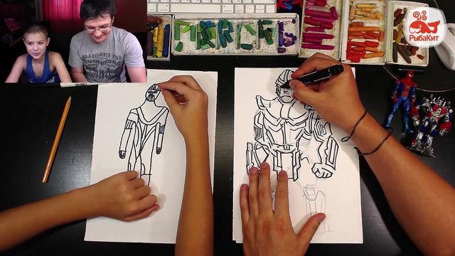 Рисуем ТАНОСА ЗЛОДЕЯ / Супер Дима смотреть онлайн