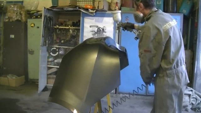 Покраска китайским краскопультом в гараже.(05 Марта 2017) смотреть онлайн