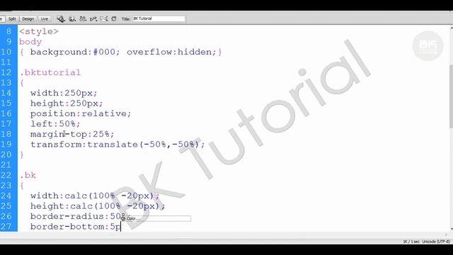 Create Flower Animation Effect Using CSS , CSS3 | #bktutorial By BK Tutorial