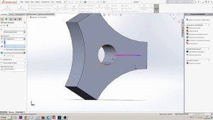 Первая деталь / скругление / фаска / дуга. Урок по SOLIDWORKS №4