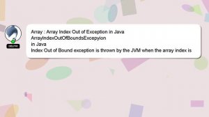 Array : Array Index Out of Exception in Java