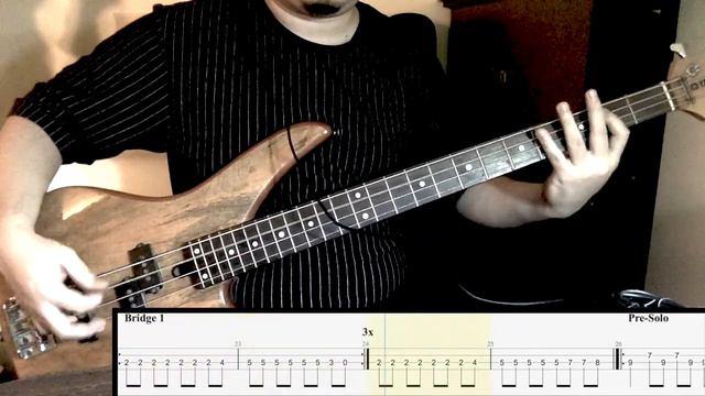 Nirvana Come As You Are (bass cover with tabs play along)