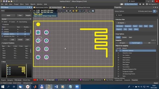 Altium Designer. Добавление 3D модели к футпринту.