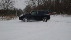 Прадо 2.7 бензин. Легкие покатушки в снегу, Ч.1