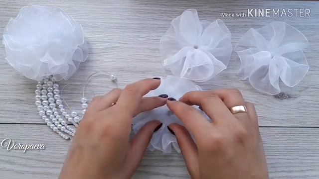 ШКОЛЬНЫЕ БАНТИКИ за 5 минут /МК КАНЗАШИ /Organza Kanzashi bows смотреть онлайн