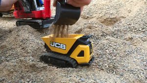 BRUDER TOY Trucks Tunnel Project BRUDER EXCAVATOR & Mini Dumpster