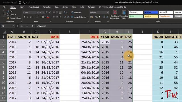 Ms Excel Date Calculations, Date Functions & Time Formulas in Excel 2020 ? Learn Advance Formulas