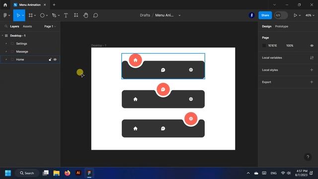 Navigation Menu Animation Figma Tutorial | Prototype Animation in 5 Minutes!