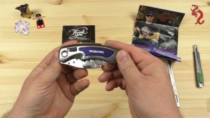 WORKPRO Quick Change Folding Utility Knife //Новый нож для вскрытия посылок