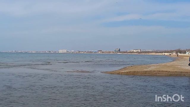 АНАПА. 3 марта 2023 г. +9 гр. Река Анапка прорвалась в море. смотреть онлайн