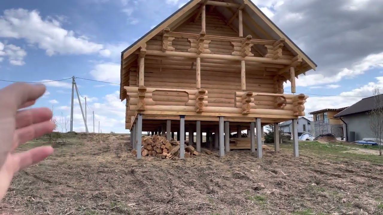 Дом из рубленного бревна большого диаметра смотреть онлайн