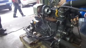 Обкатка двигателя Komatsu SAA6D107