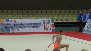 Дина Аверина, лента. Чемпионат Москвы по художественной гимнастике.Командные,март 2015