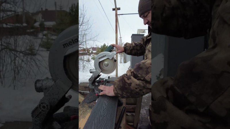 Монтируем Забор из ДПК, вне сезон!
