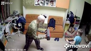 Ярослав и Анастасия 26.10.23. Разминка тхэквандо ноги.