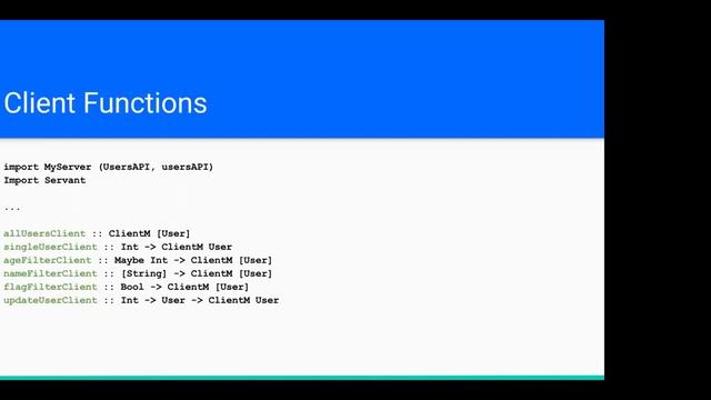 James Bowen: Type Level APIs with Servant смотреть онлайн