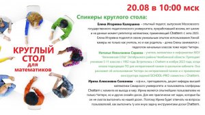 Круглый стол Chattern для математиков 08.2024