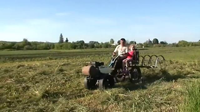 Мотоблок Нева МБ-2.грабли к нему смотреть онлайн