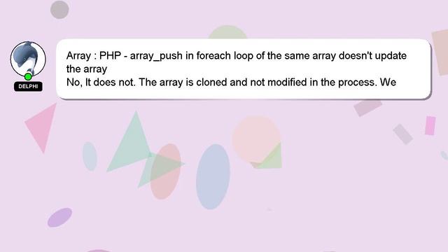 Array : PHP - array_push in foreach loop of the same array doesn't update the array смотреть онлайн