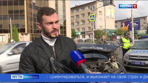 Последствия новой разметки? В Смоленске на Шевченко опрокинулся автомобиль с хлебом
