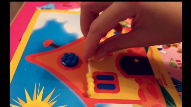 ☆ Аппликация! Своими руками из пушистых помпонов! Поделки для детей. смотреть онлайн