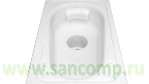 Чаша Генуя 0202.30.1 со смещенным сливом Схема и смыв чаши Генуя