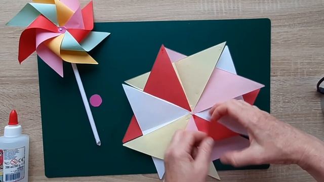 Paper wind vane /Papieren windwijzer / Wind vane /Вертушка-флюгер из бумаги смотреть онлайн