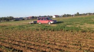 мульчер для мотоблока в работе .