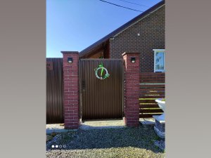 Заливка блока забора "Шамотный кирпич"