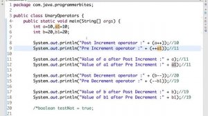 Java Unary Operators