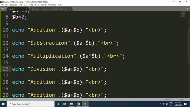 PHP Programming - Operators & Expressions in PHP | Types of Operators | Precedence and Associativit