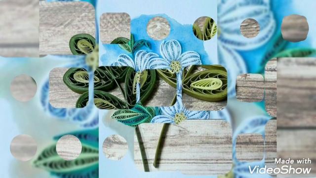 Квиллинг цветы из бумаги своими руками для украшения//Quilling paper art and craft!! смотреть онлайн