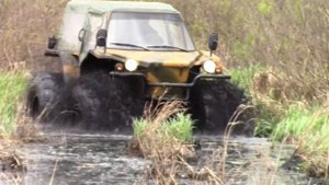 Вездеход ТРИТОН. Преодоление болот и болотистой местности.